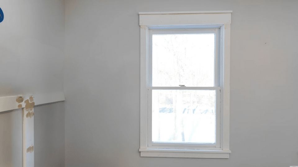 step 5 install the top header trim to install craftsman style window trim