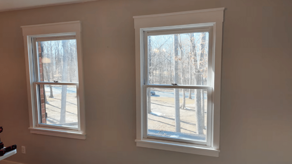 step 7 paint to install craftsman style window trim