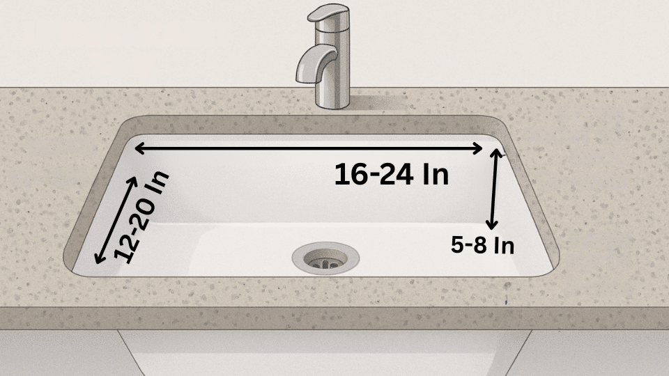 undermount sink dimensions