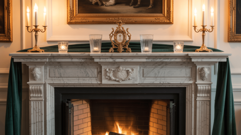 velvet opulence mantel