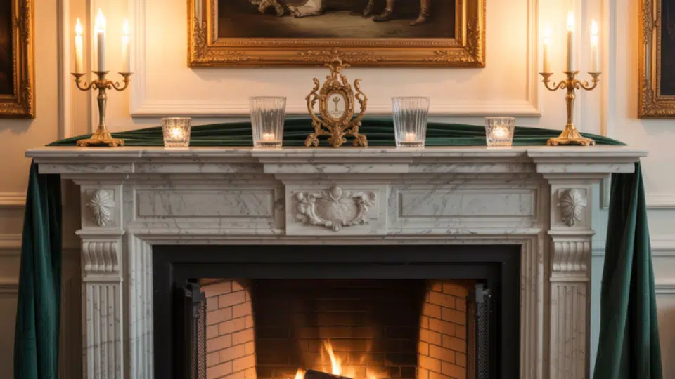velvet opulence mantel