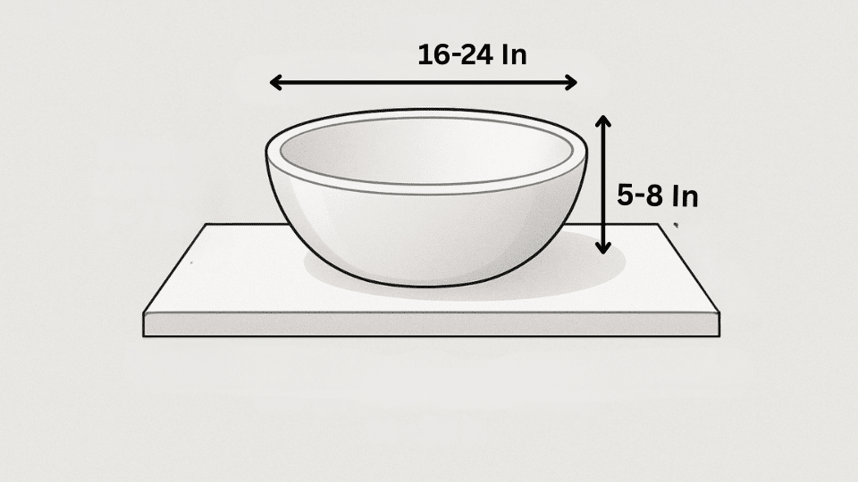 vessel sink dimensions
