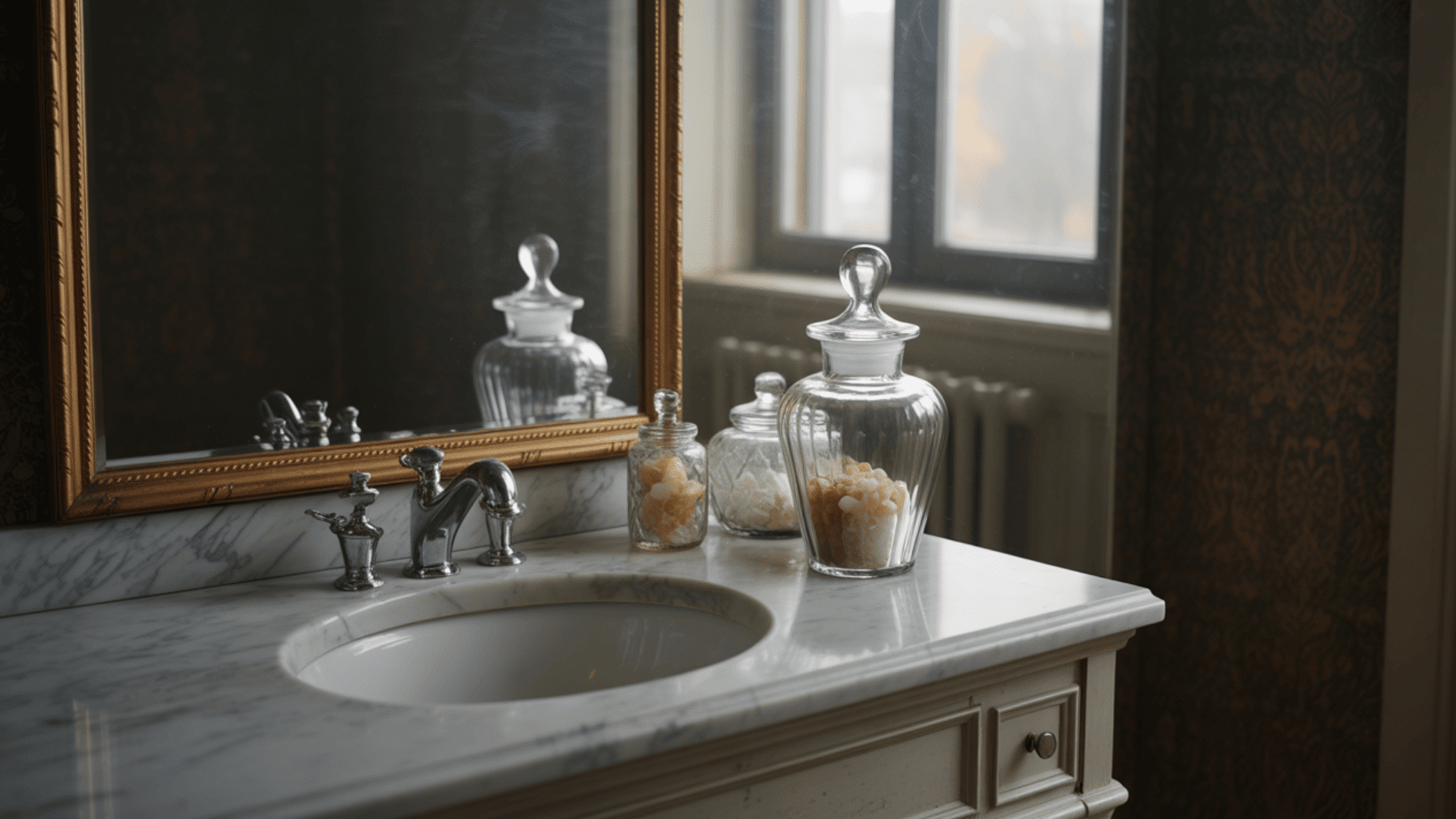 victorian bathroomdecorative glass bottles