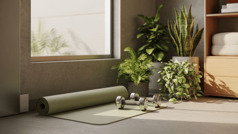 window side wellness nook