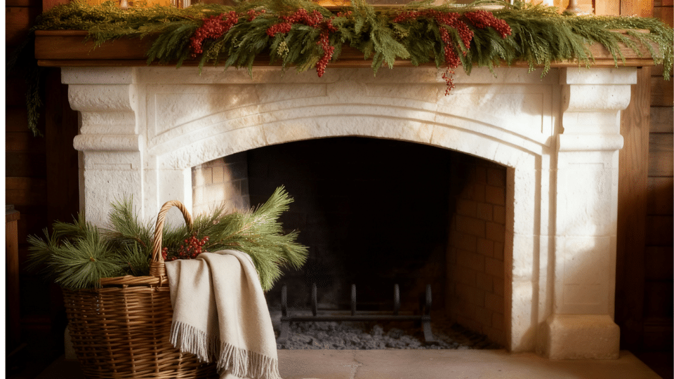 winter basket gathering