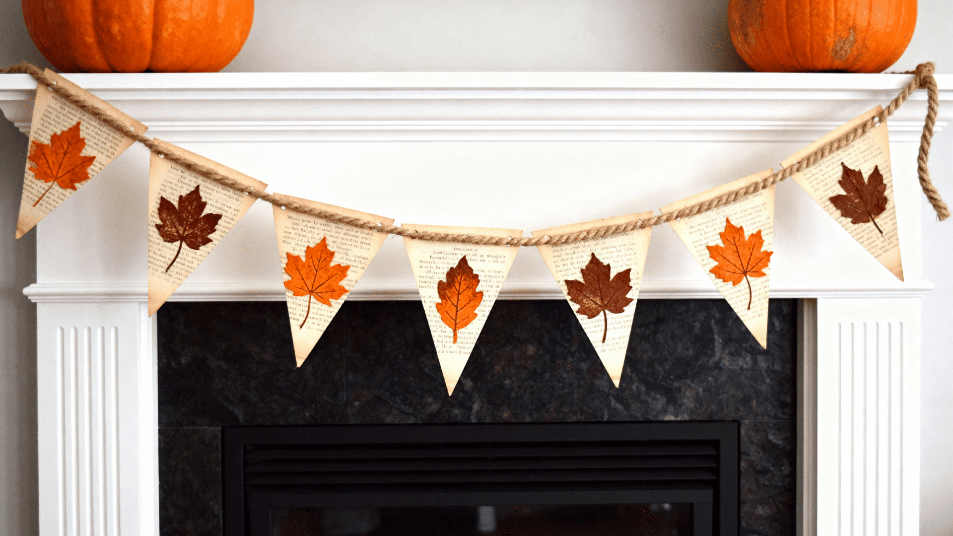Autumn Book Page Garland
