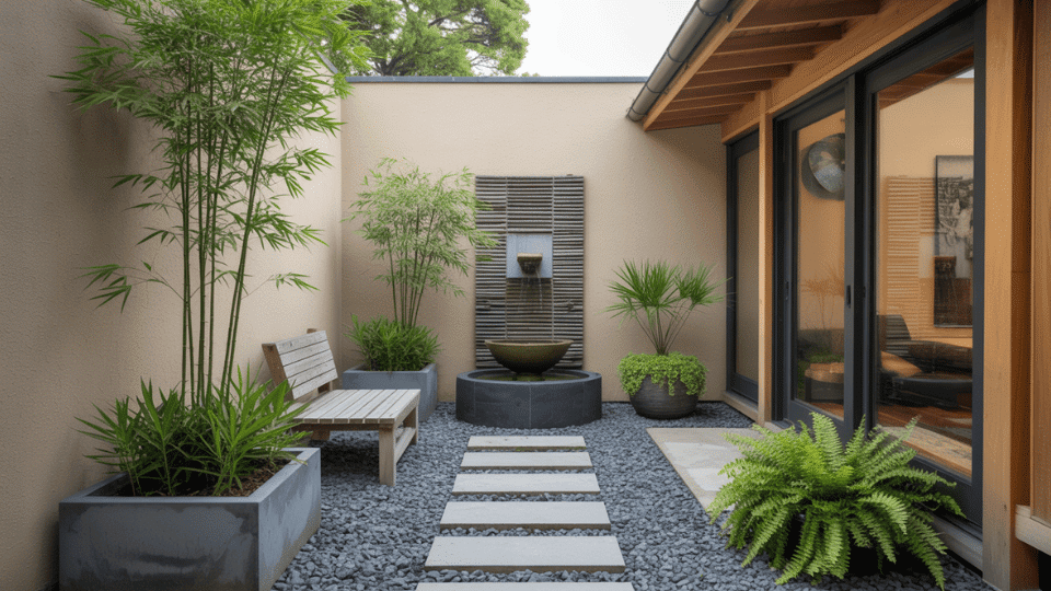 Courtyard Japanese Garden for Small Spaces