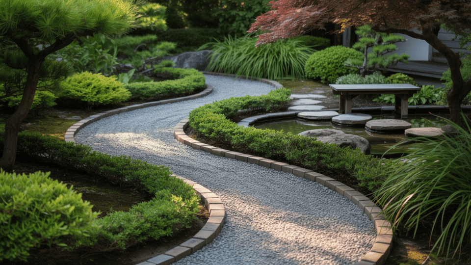 Curved Gravel Pathway