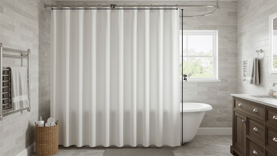 Extra Long Shower Curtain Size