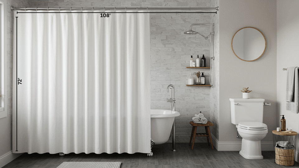 Extra Wide Shower Curtain Size