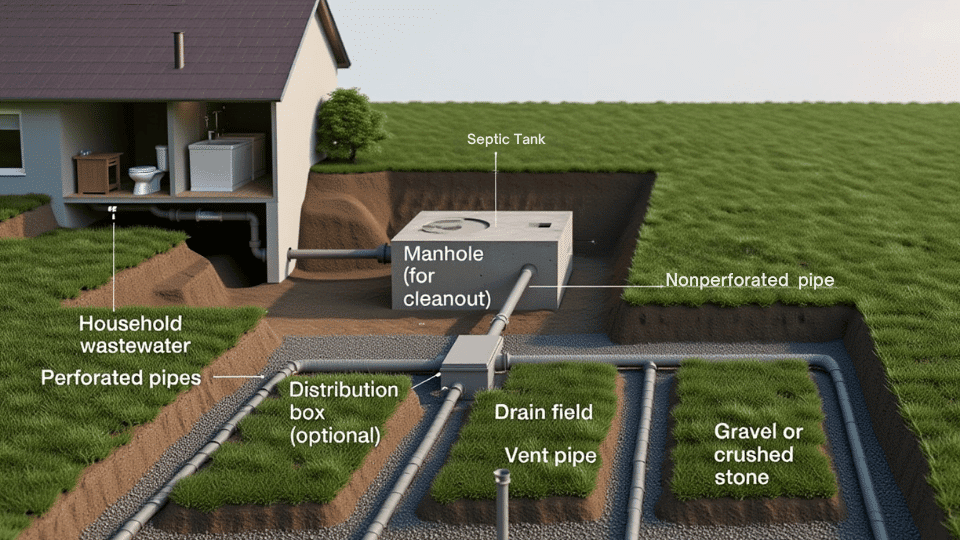 How a Leach or Drain Field Works
