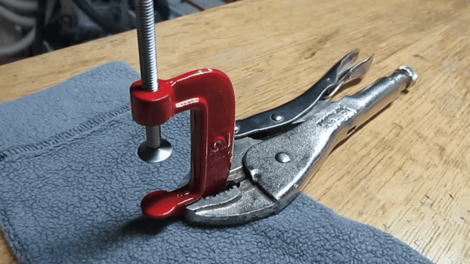 Method Two Use a C Clamp for Difficult Covers