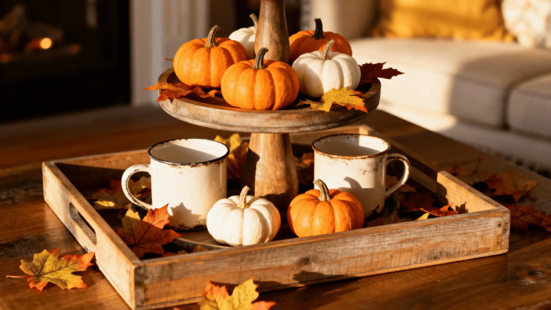 Pumpkin Patch Tiered Tray