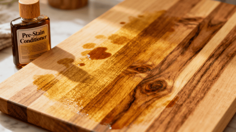 Staining the Wood Before Finishing