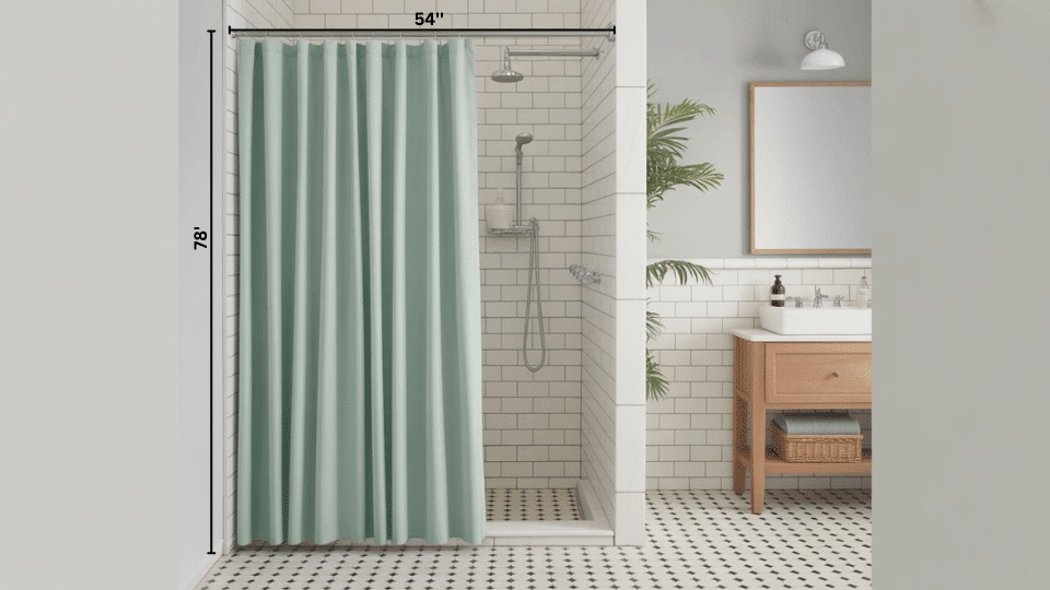 Stall Shower Curtain Size