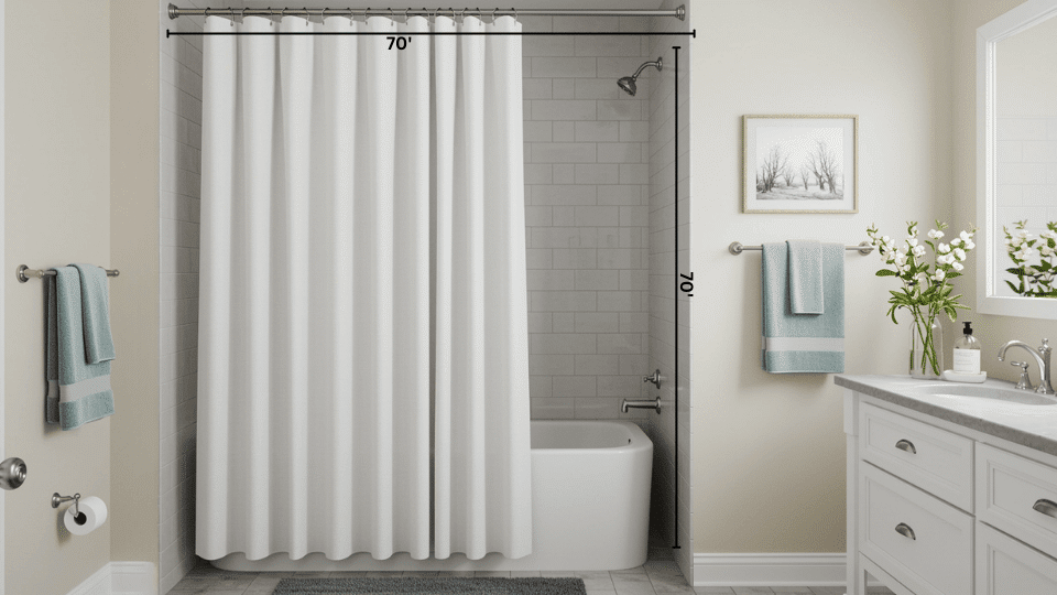 Standard Bathtub Shower Curtain Size