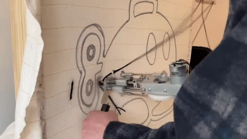 Step 3 Start Tufting with Steady Pressure