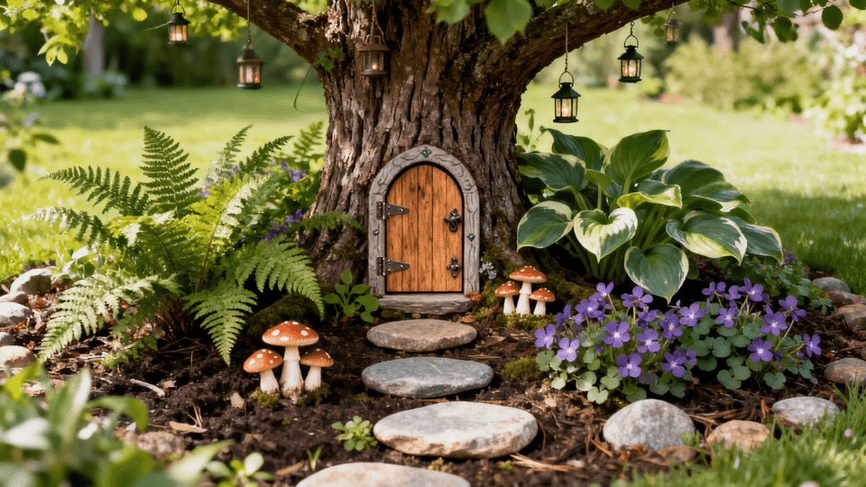 Tree Base Fairy Door Garden