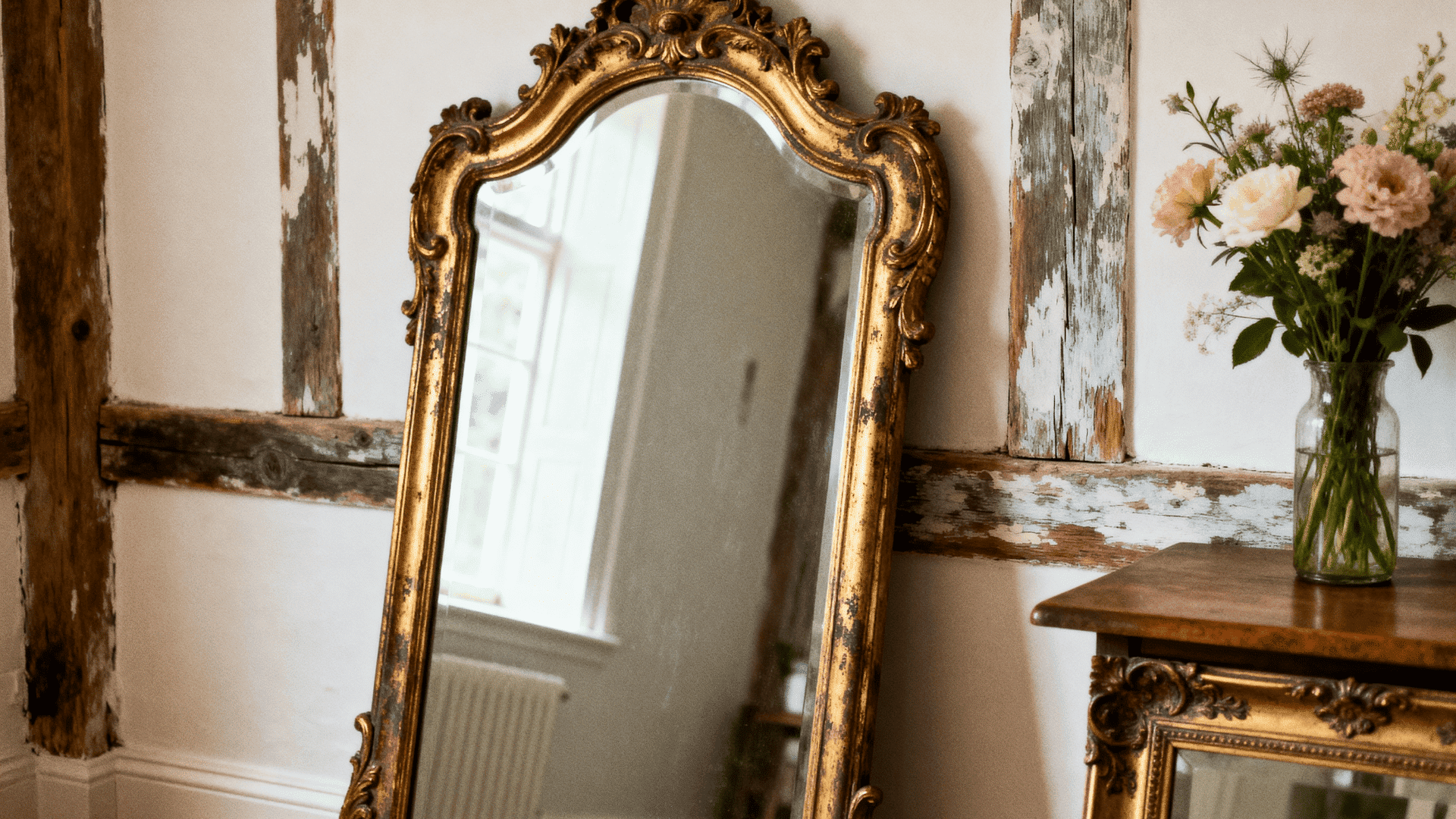 antique mirror or gilded frame