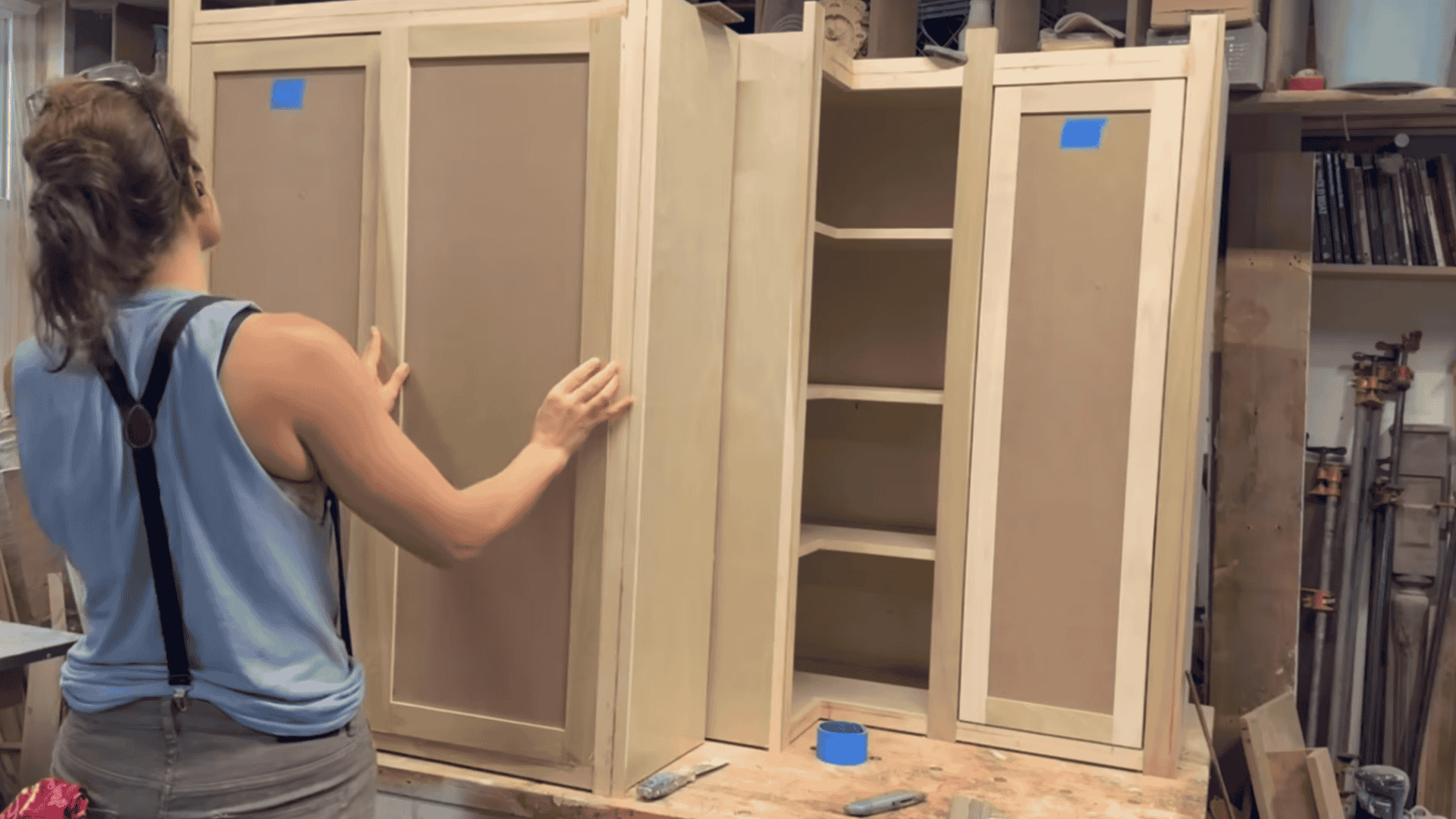 attach doors hinges and shelves image