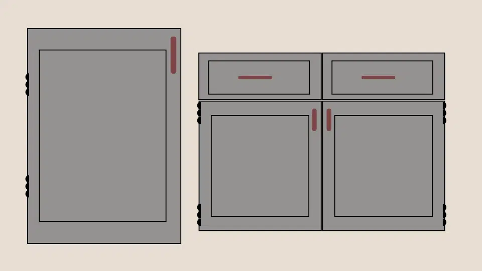 base units in lower cabinets