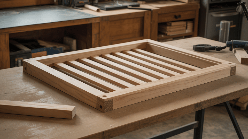 build the frame and add slats for diy dog gate