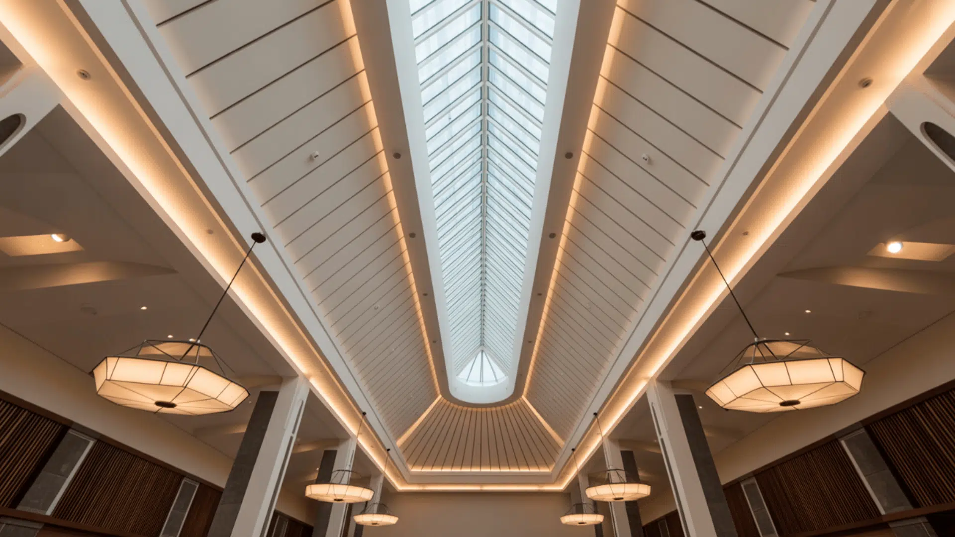 central skylight or ridge lighting