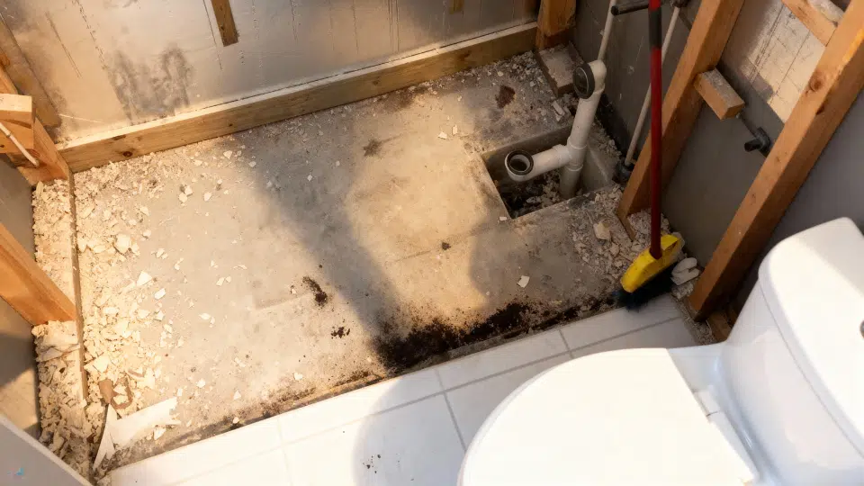 clear and demo the space to diy remodel shower