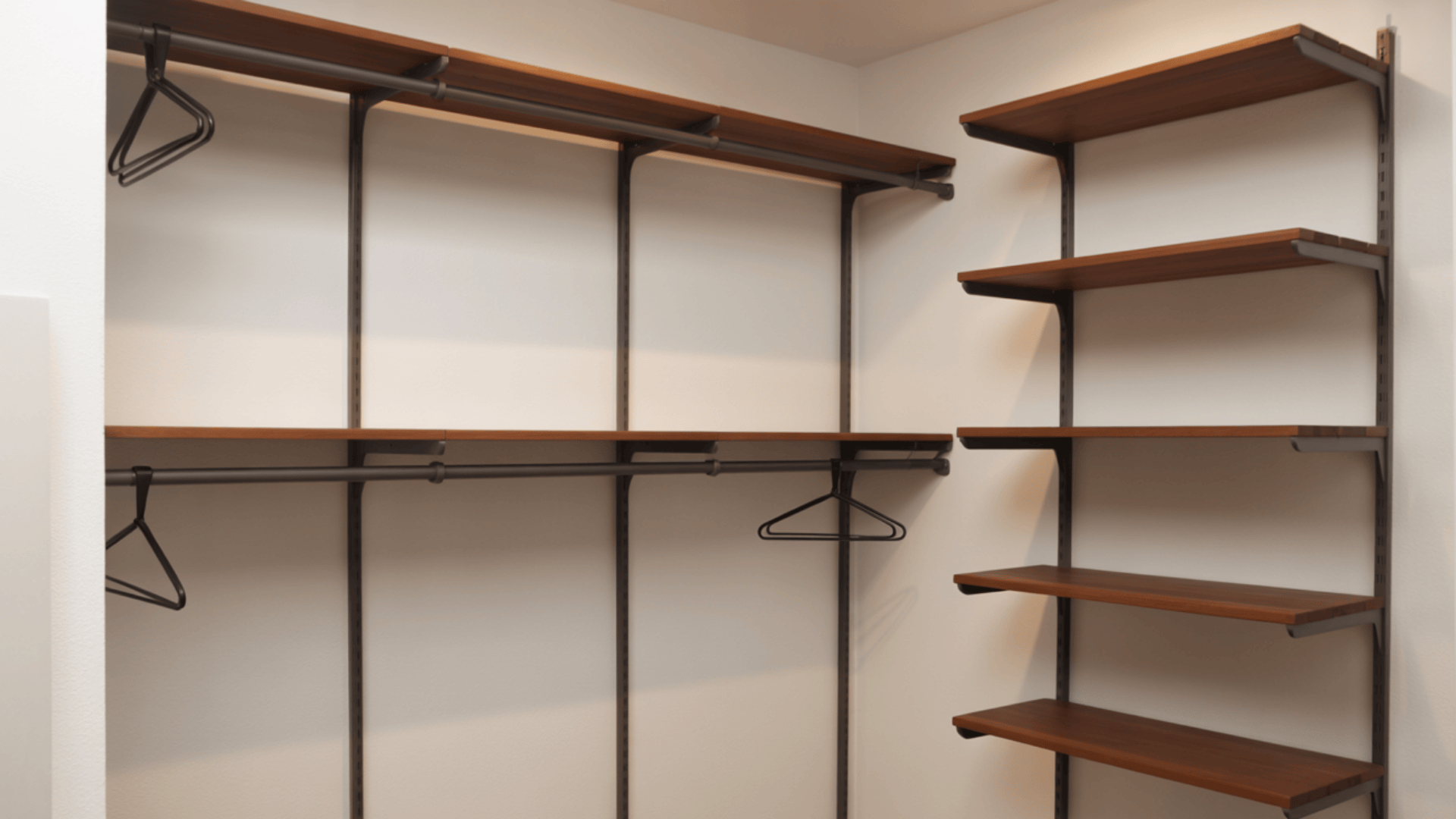 closet system from metal storage racks