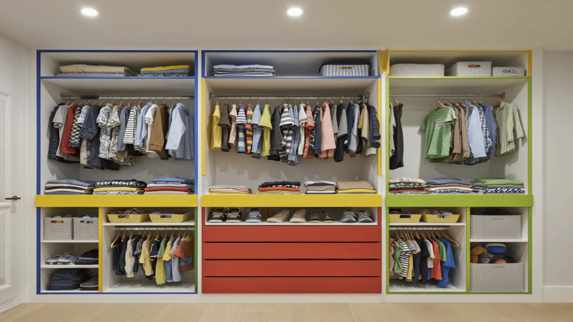 color coded closet zoning system