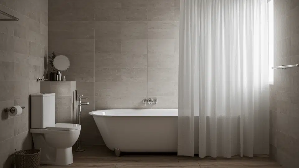 feature image what is the standard shower curtain size