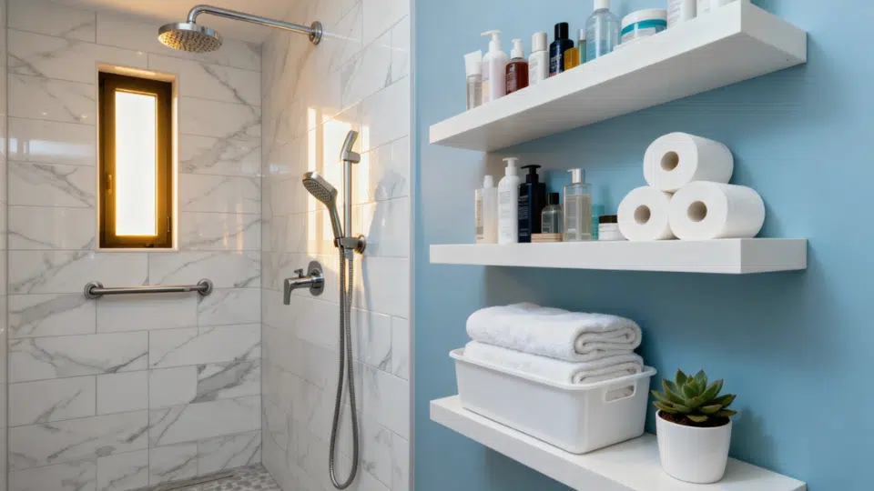 final touches to diy remodel shower