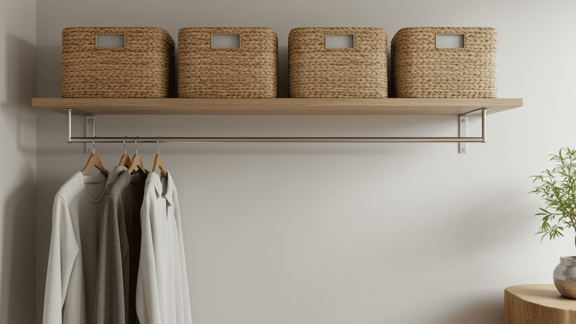 floating shelf single rod system