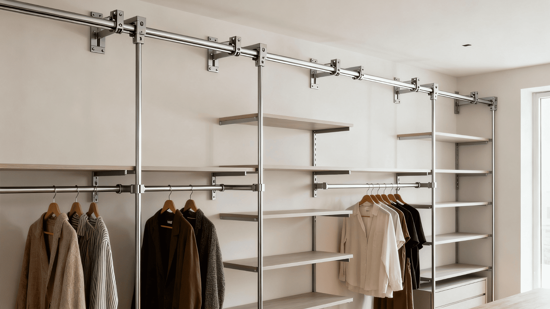 floor to ceiling adjustable track system