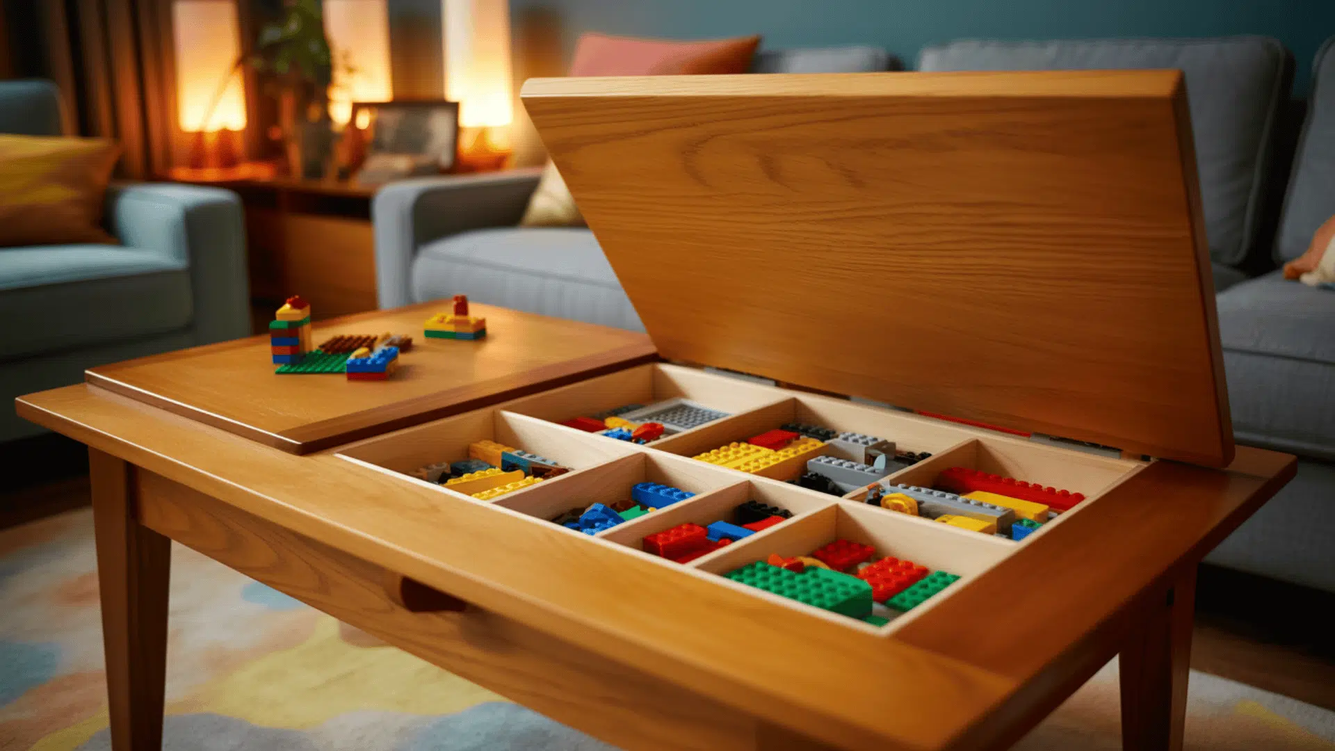 hidden storage lift top table