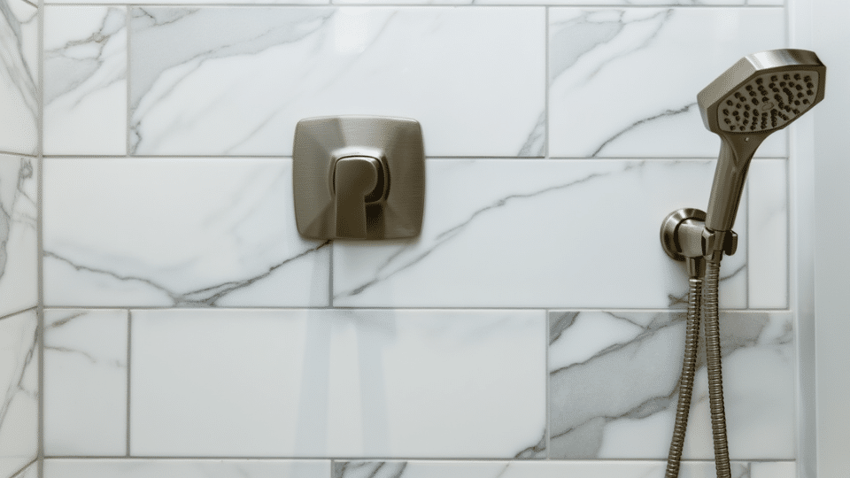 install fixtures to diy remodel shower