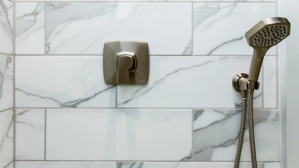 install fixtures to diy remodel shower