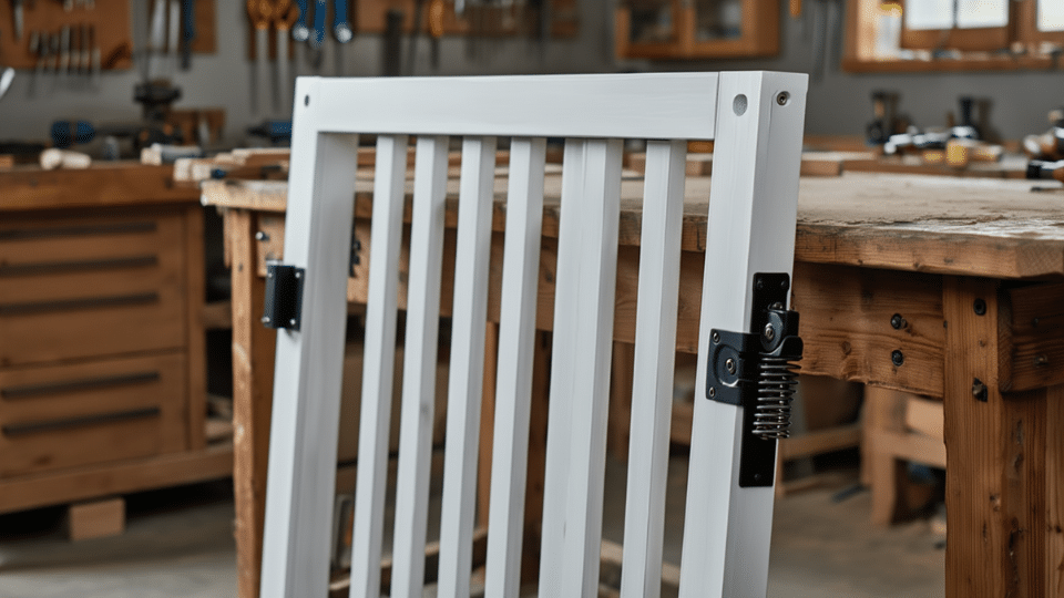 install hinges and latch for diy dog gate