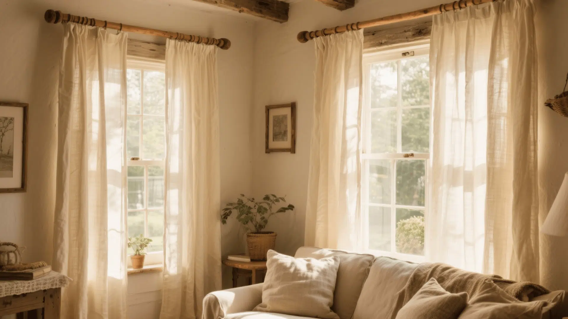 linen or cotton curtains