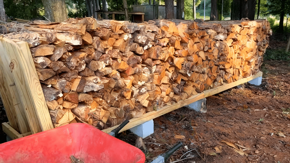 load your firewood to diy firewood rack