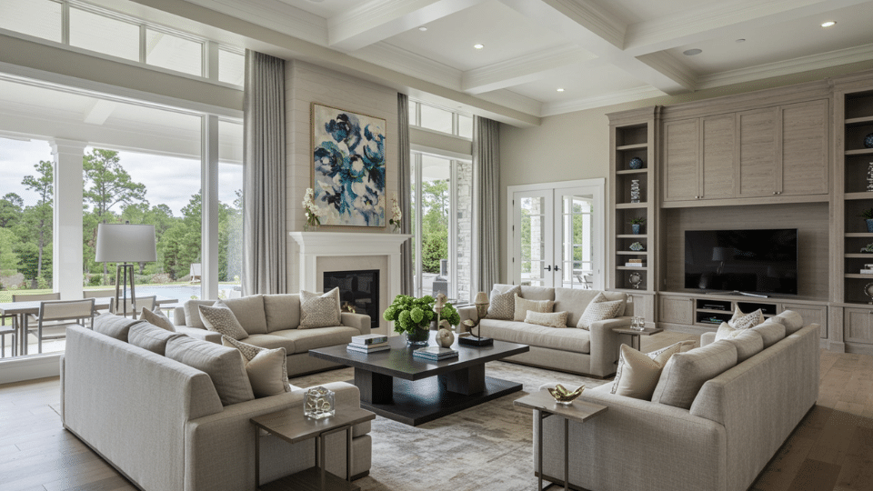 luxurious family Living Room Size