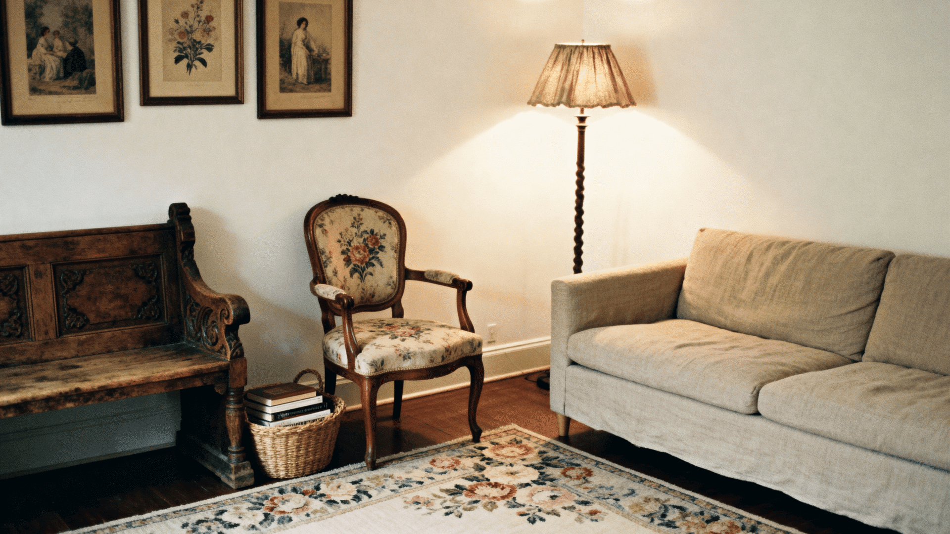 mix old and new furniture