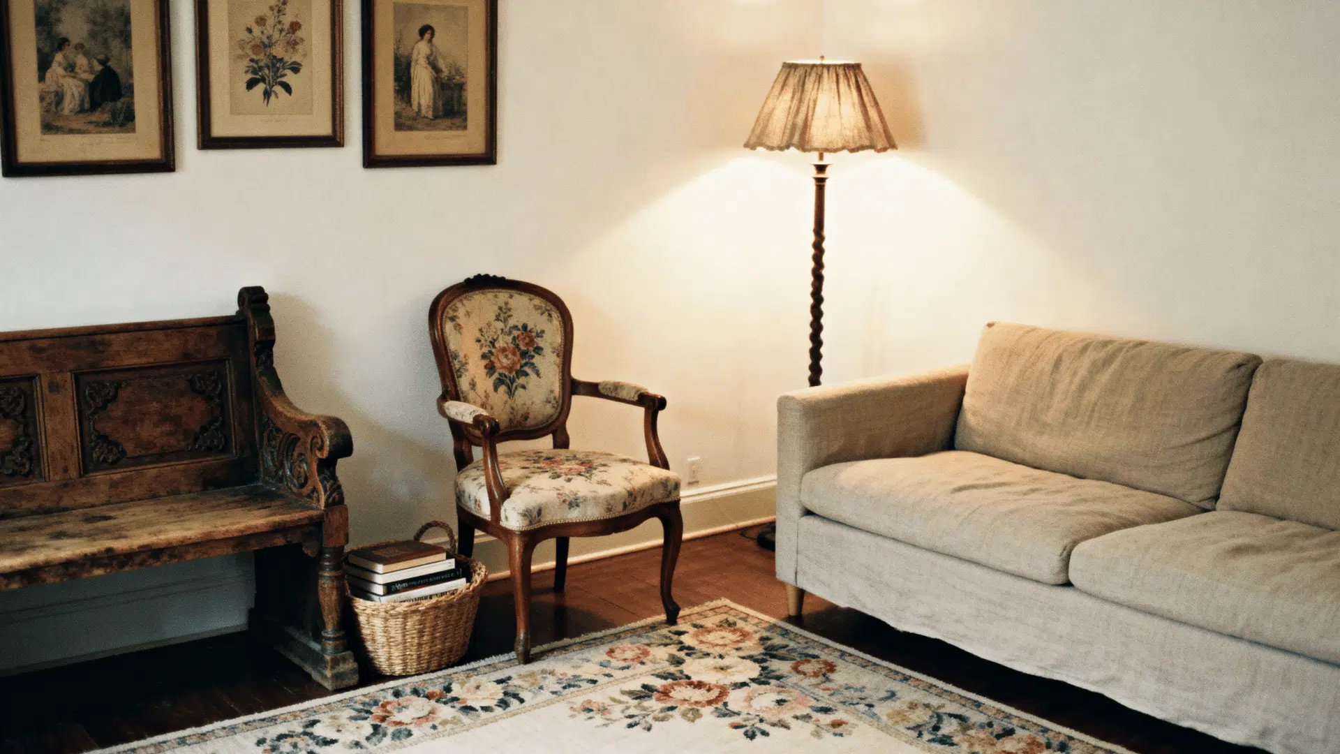 mix old and new furniture