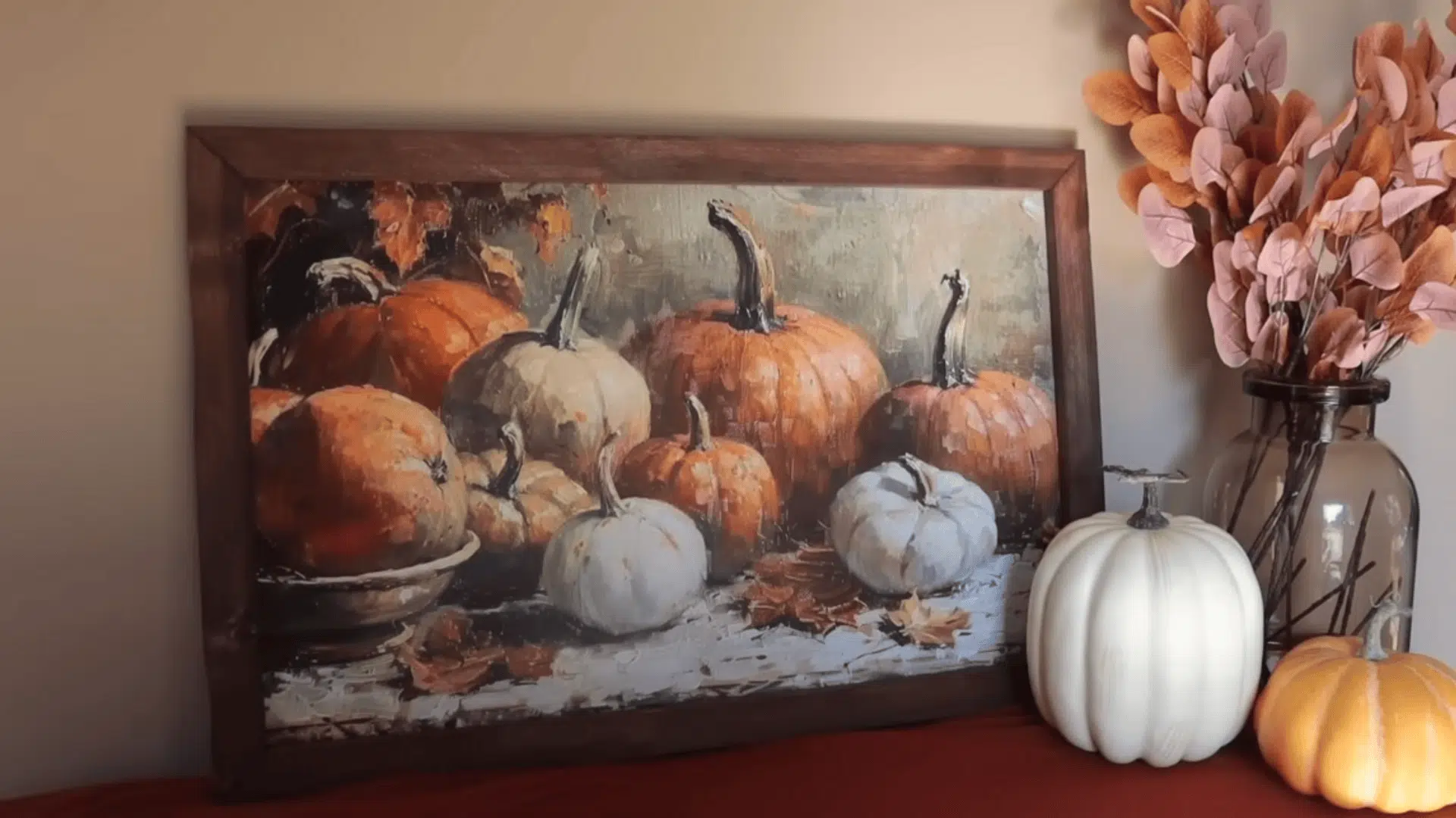 oversized textured art with diy frame