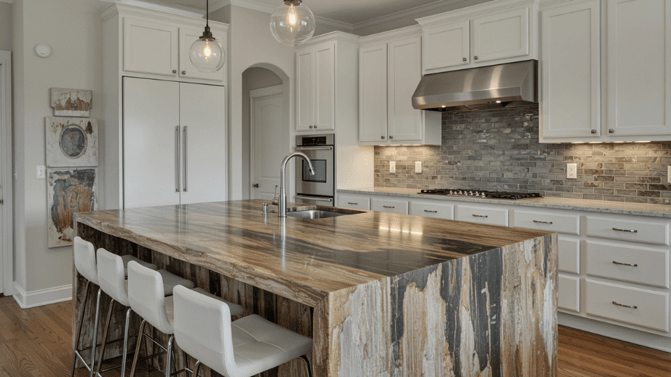 petrified wood stone slab