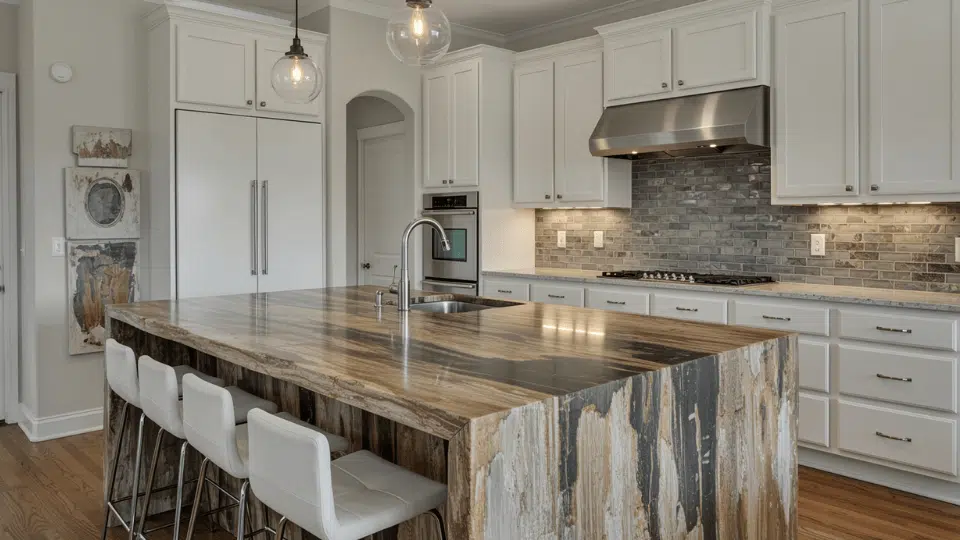 petrified wood stone slab