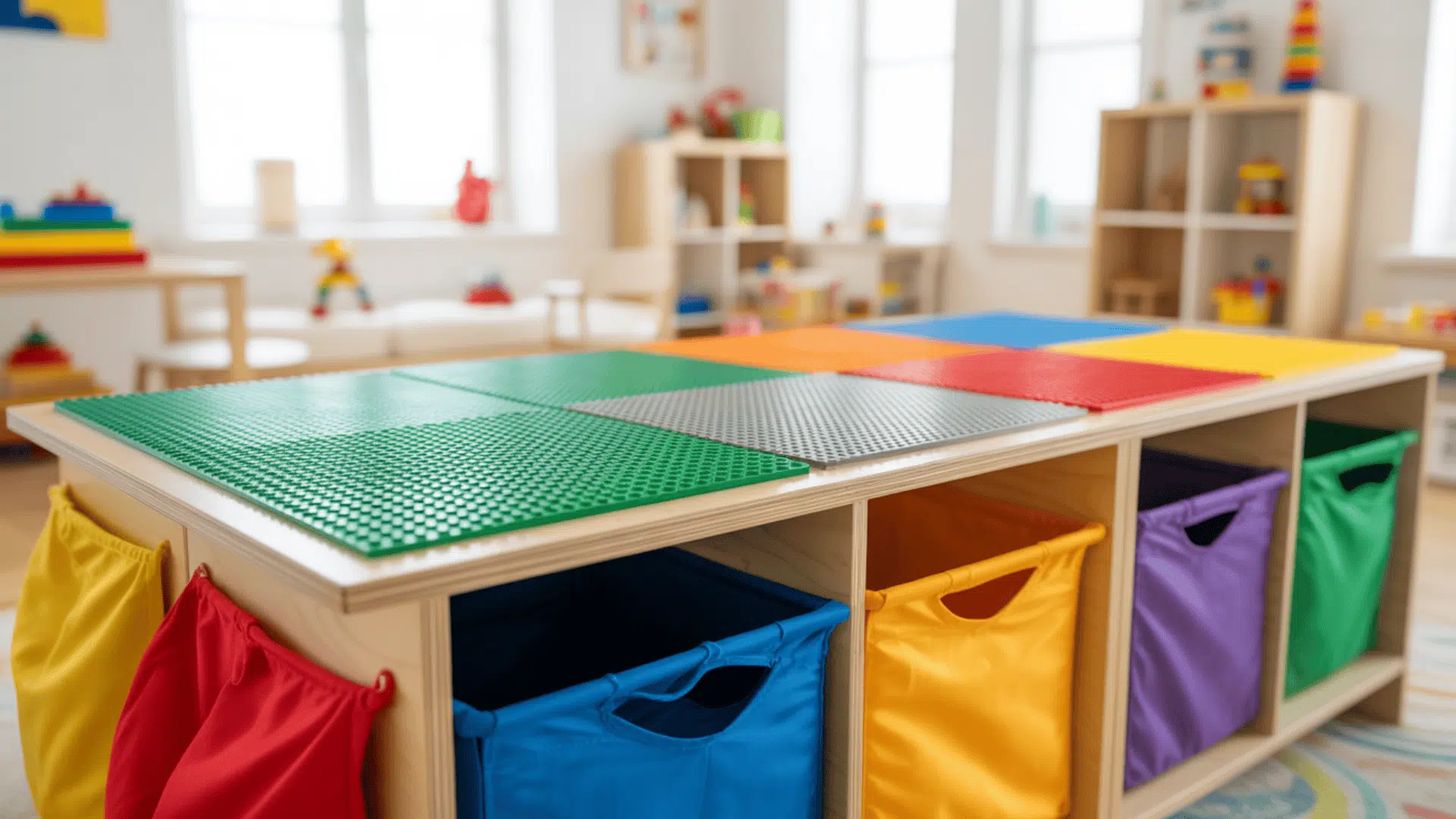 plywood and storage bin design