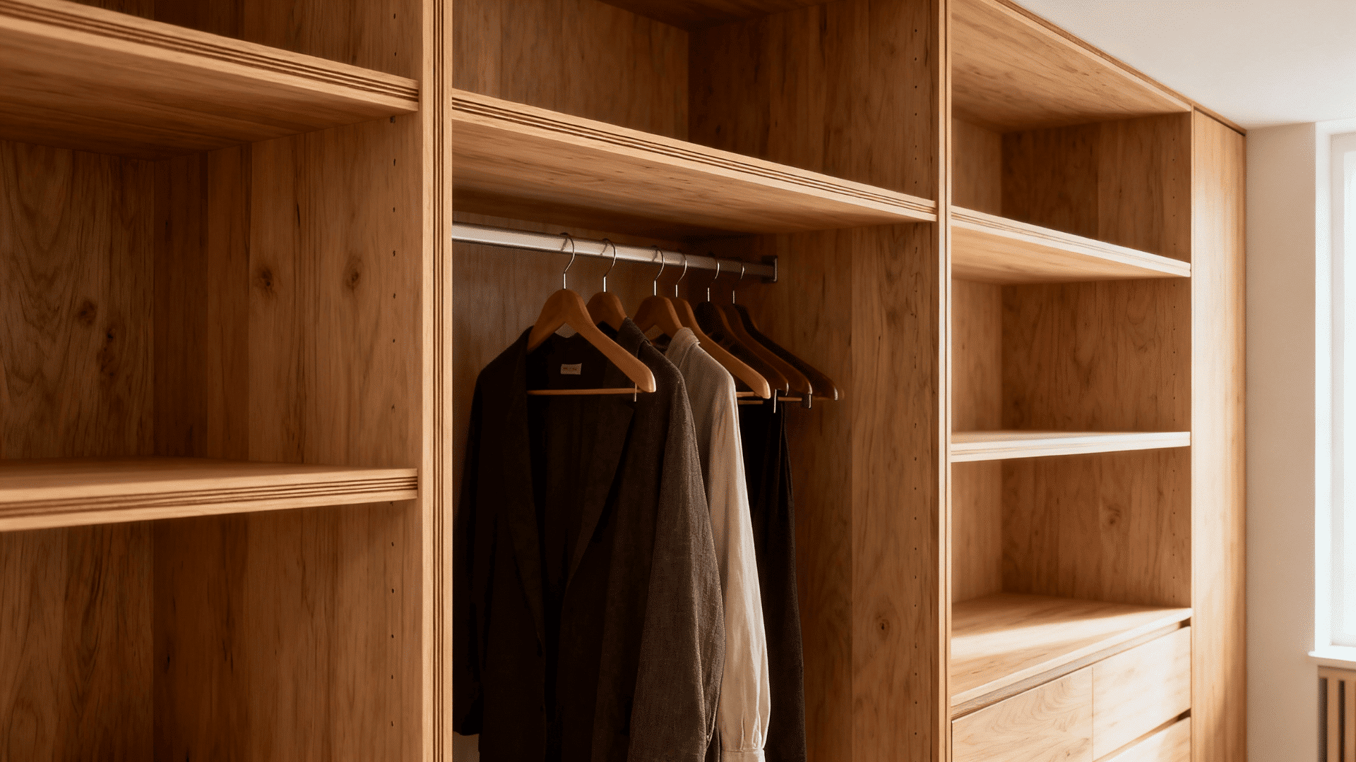 plywood built in with edge banding