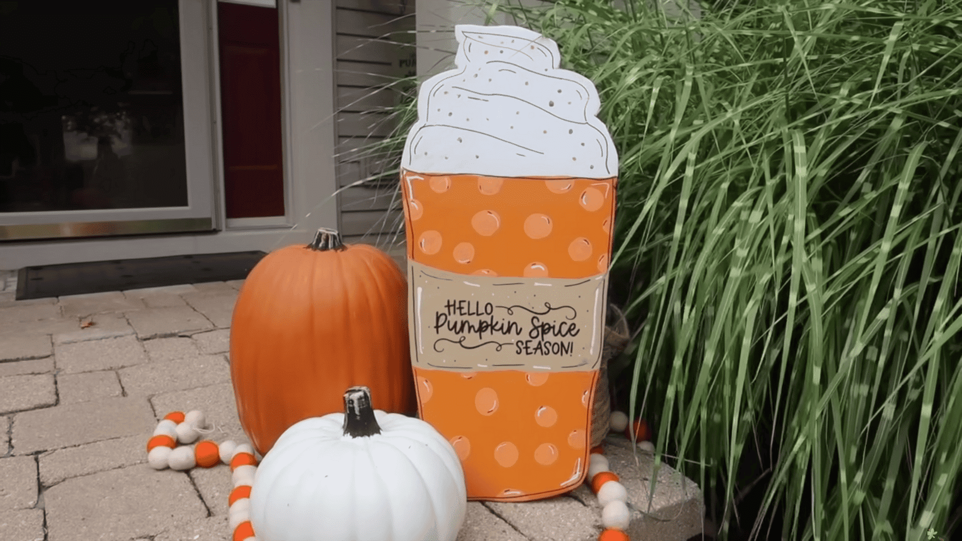 pumpkin spice cup sign