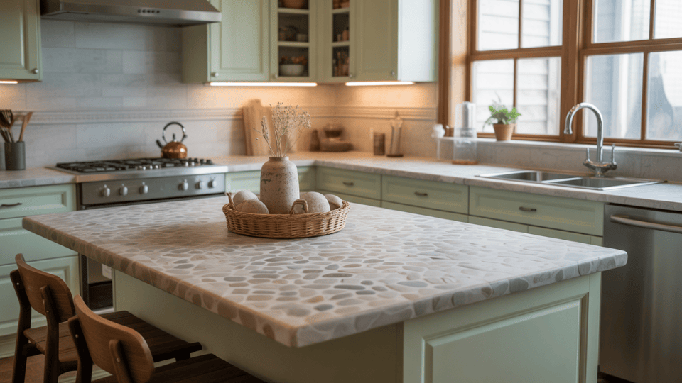 river rock slab stone